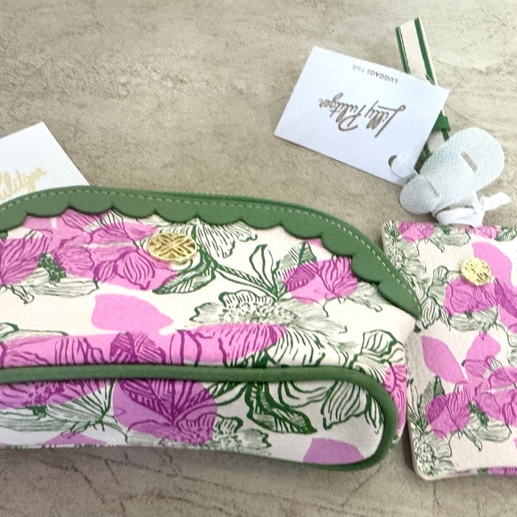 Lilly Pulitzer Sunset Shadows Luggage Tag and Sunset Shadows Small Pouch - Picture 10 of 14